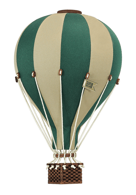 Inflatable Hot Air Balloon Decorations | Baby Shower Decorations and Birthday Decor | Baby Nursery Decor | Baby Room Decor | Gender Reveal Decorations | Hot Air Balloon Décor | Deep Green/Beige