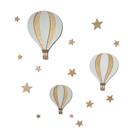 View details for Handmade wooden hot air balloon wall decoration (Color Light Grey) Handmade wooden hot air balloon wall decoration (Color Light Grey)