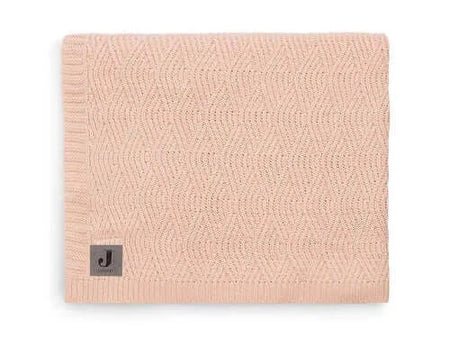 Blanket Cot 100x150cm River Knit - Pale Pink - Petitpyla