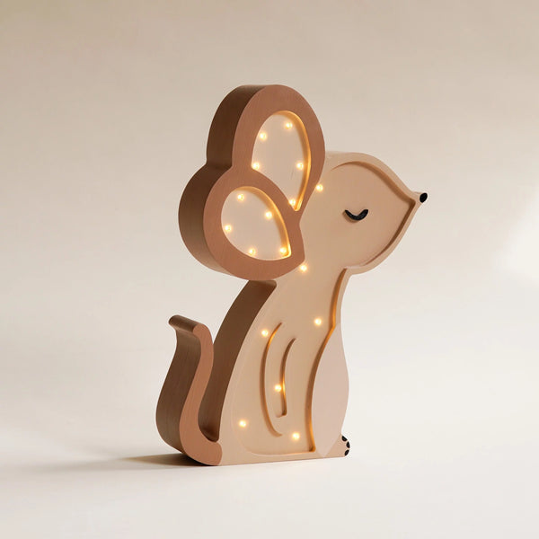 Wooden Mouse Lamp