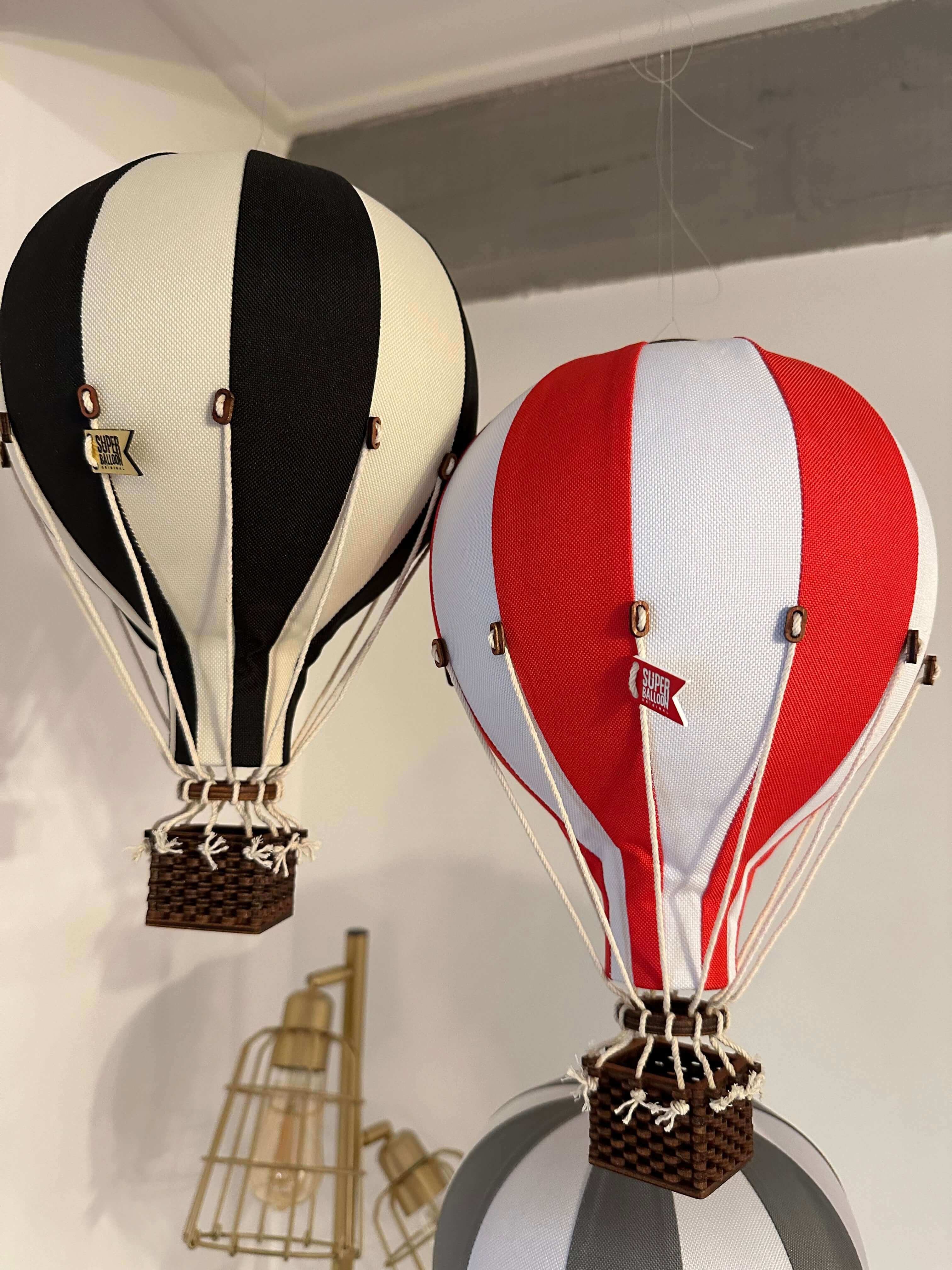 Hot Air Balloon Decorations for Baby Shower, Birthday, Gender Reveal & Baby Nursery Decor | Red