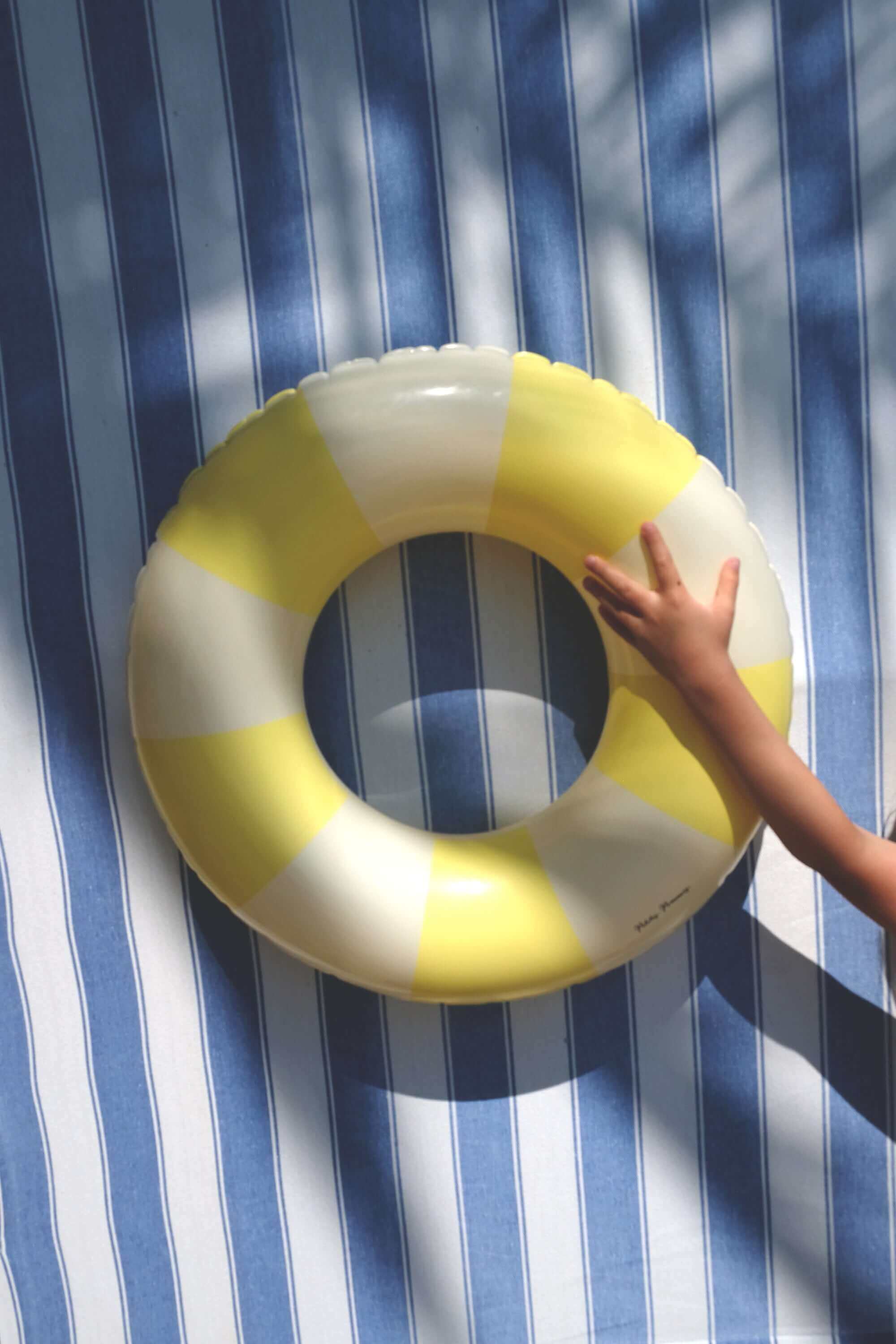 CELINE GRAND FLOAT - Pool Floaties and Beach Floaties Swing Ring Buoy Inflatable Pool Floats and Beach Toys For Adults, Teenagers and 12+ Years Kids - PASTEL YELLOW