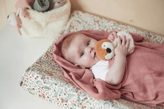 Bedbumper 34"x70" / 35x180cm River Knit - Pale Pink