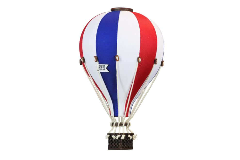  Inflatable Hot Air Balloon Decorations | Baby Shower Decorations and Birthday Decor | Baby Nursery Decor | Baby Room Decor | Gender Reveal Decorations | Hot Air Balloon Décor | White / Red / Blue (Patriotic)