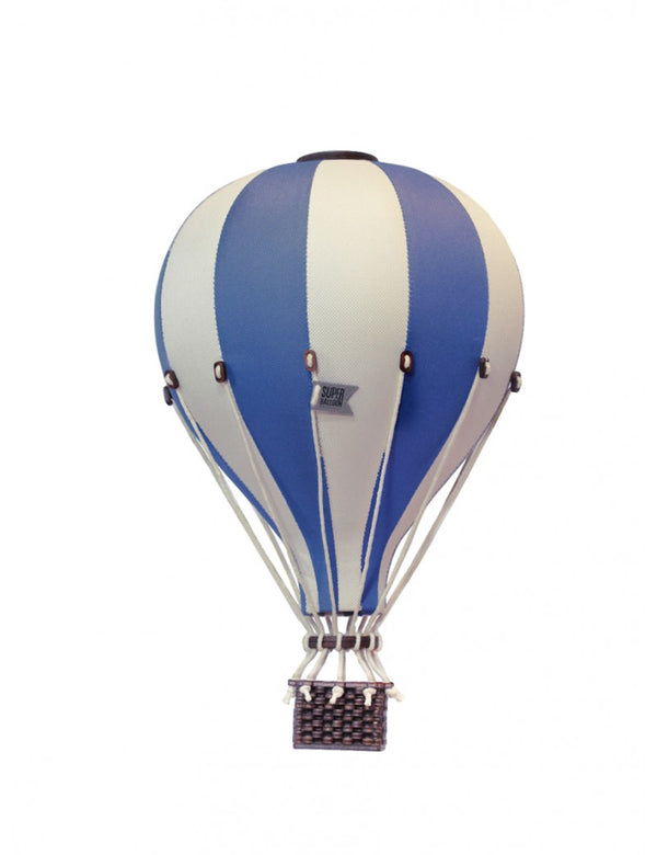 Inflatable Hot Air Balloon Decorations | Baby Shower Decorations and Birthday Decor | Baby Nursery Decor | Baby Room Decor | Gender Reveal Decorations | Hot Air Balloon Décor | Beige / Blue