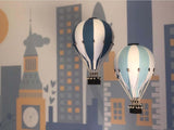 Decorative Hot Air Balloon - White/Light Blue