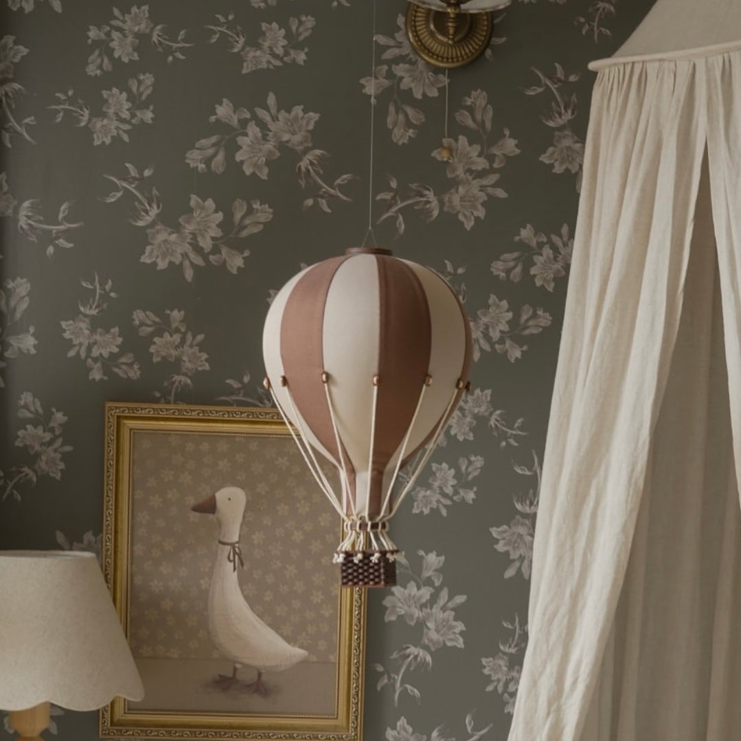 Hot Air Balloon Decorations for Baby Shower, Birthday, Gender Reveal & Baby Nursery Decor | Beige / Brown