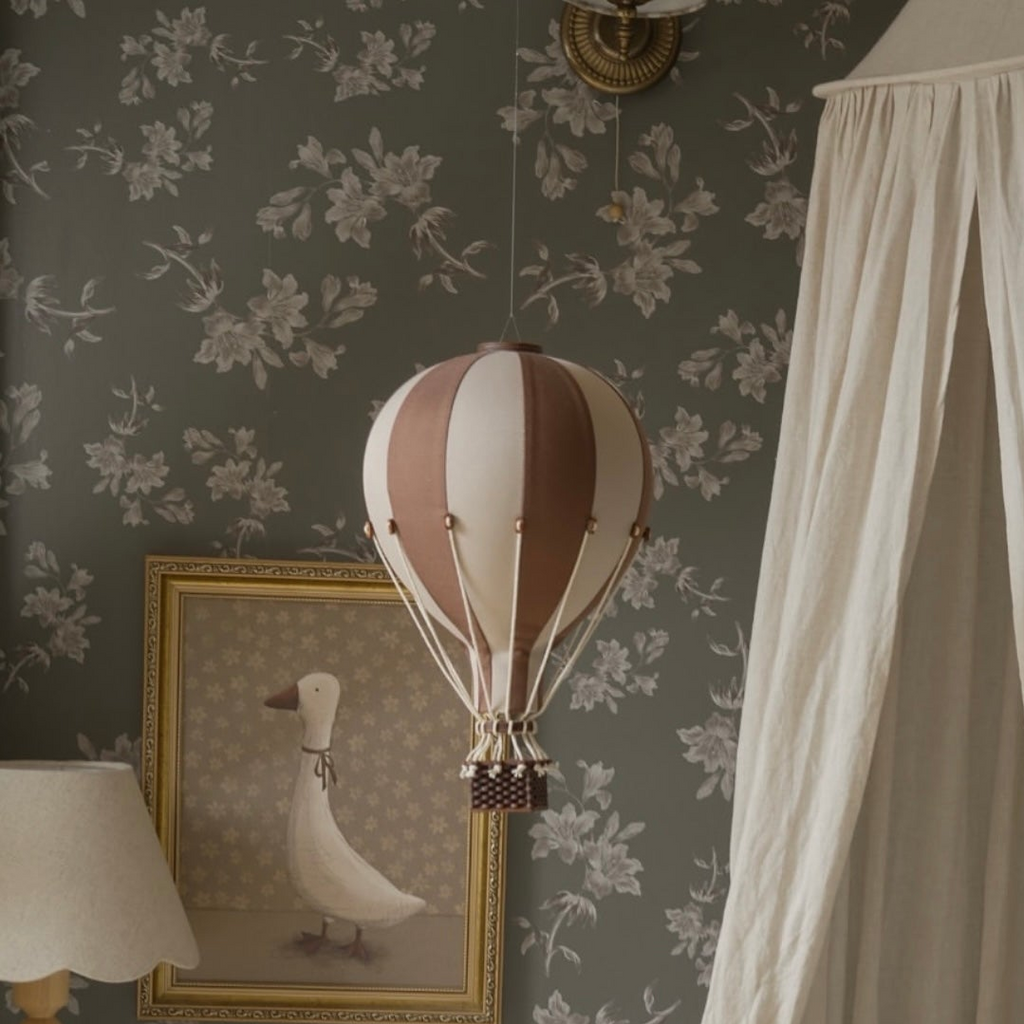 Hot Air Balloon Decorations for Baby Shower, Birthday, Gender Reveal & Baby Nursery Decor | Beige / Brown