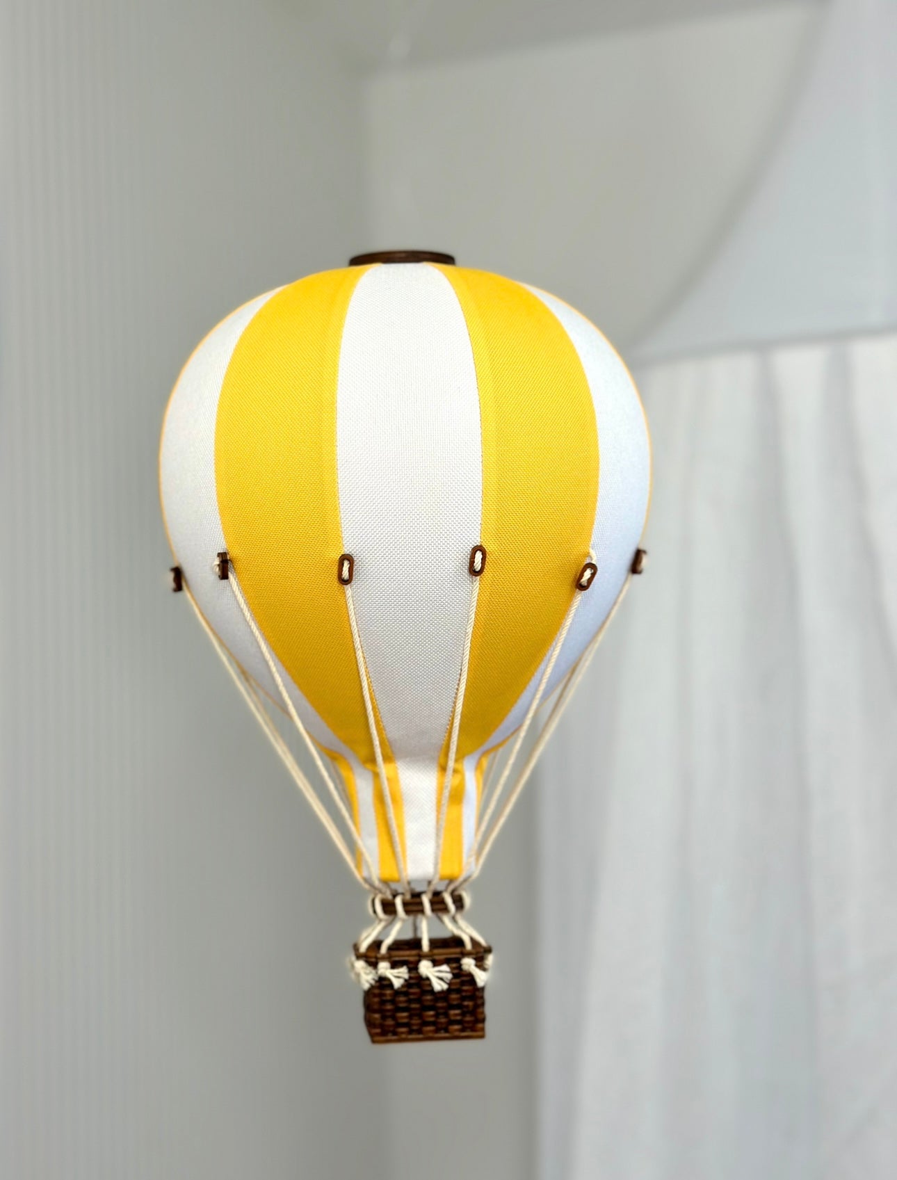 Hot Air Balloon Decorations for Baby Shower, Birthday, Gender Reveal & Baby Nursery Decor | Yellow