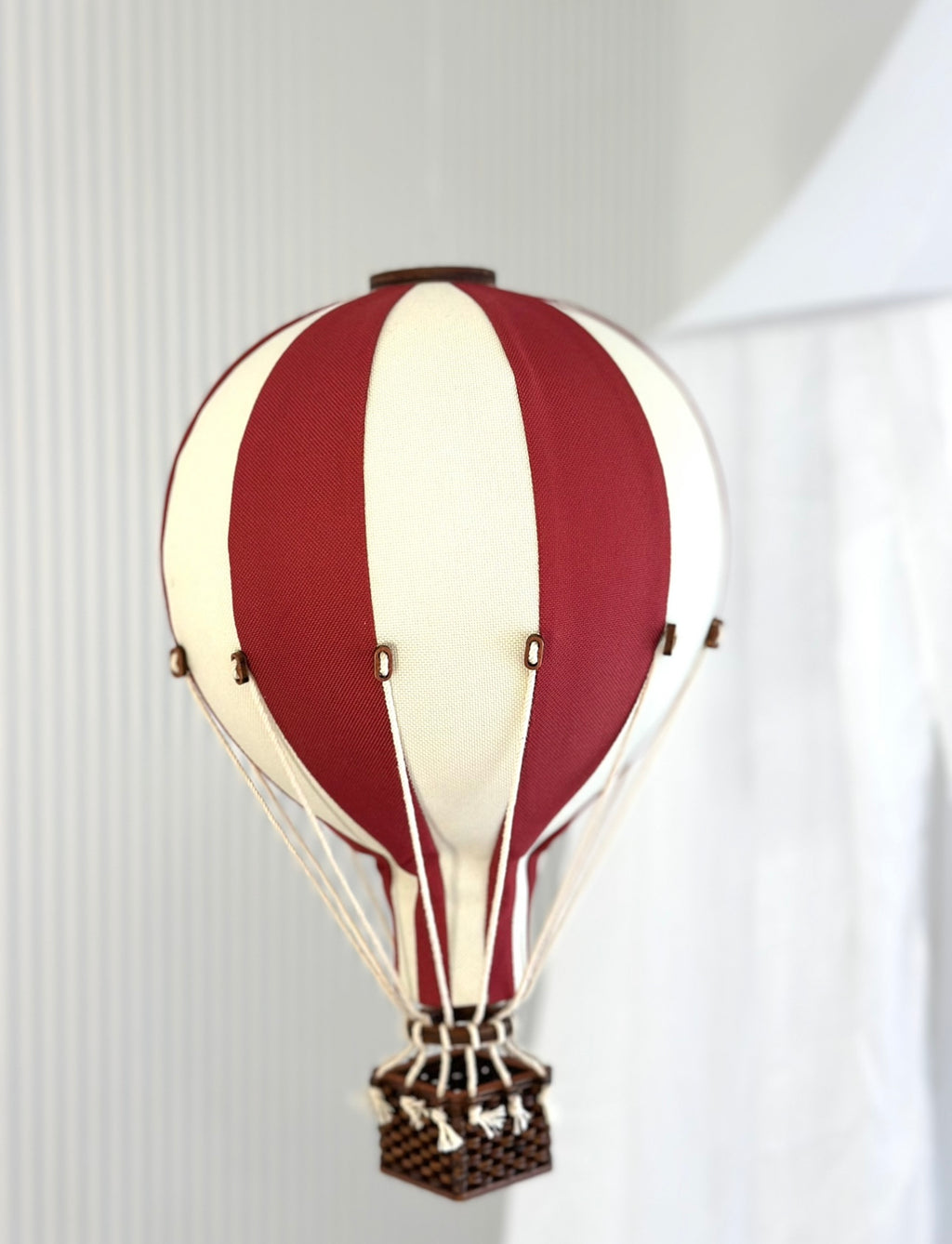 Hot Air Balloon Decorations for Baby Shower, Birthday, Gender Reveal & Baby Nursery Decor | Beige/Burgundy