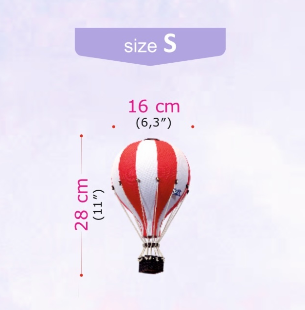 Decorative Hot Air Balloon - Beige/Burgundy