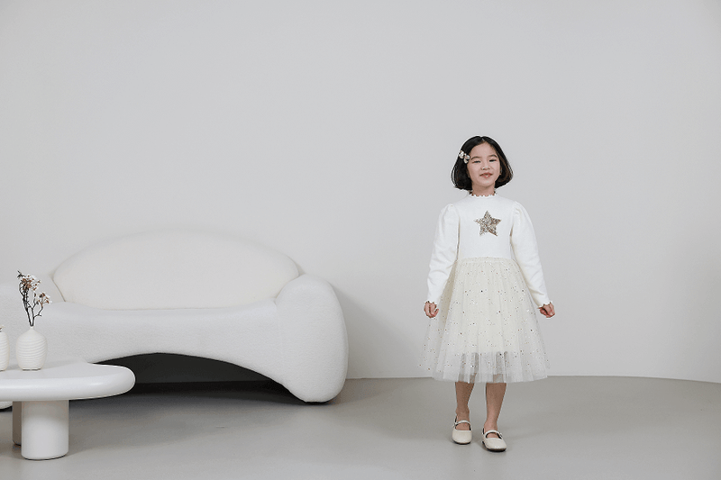 Milkyway Tutu Dress(Cream) - Petitpyla