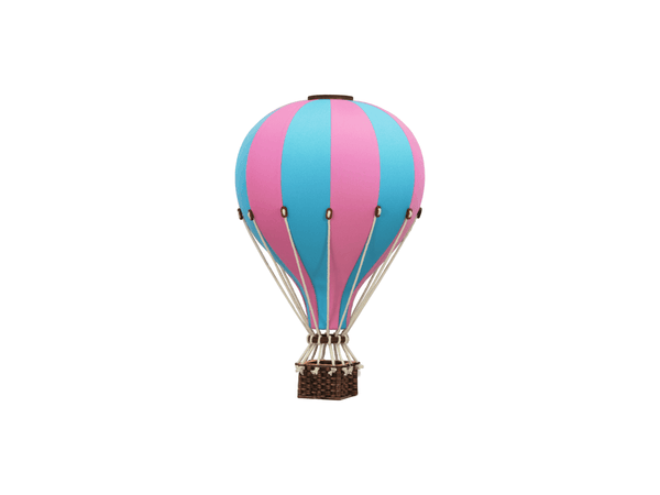 Inflatable Hot Air Balloon Decorations | Baby Shower Decorations and Birthday Decor | Baby Nursery Decor | Baby Room Decor | Gender Reveal Decorations | Hot Air Balloon Décor | Turquoise/Light Pink