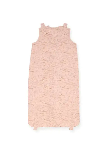 Sleeping Bag 4-seasons 90cm Whales Pale Pink - Petitpyla