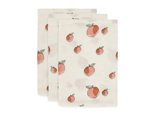 Washcloth Muslin - Peach - 3 Pack - Petitpyla