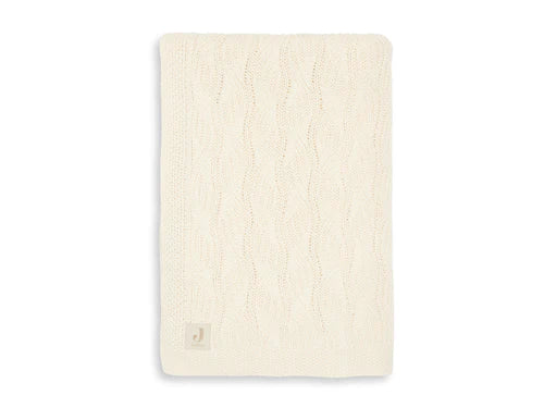 Blanket Cot 100x150cm Spring Knit - Ivory - Petitpyla