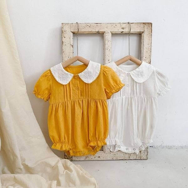 JUDITH ROMPER - WHITE - SAM AND LOULOUTE - Petitpyla