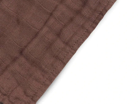 Bib Bandana Wrinkled Cotton - Chestnut - 2 Pack - Petitpyla