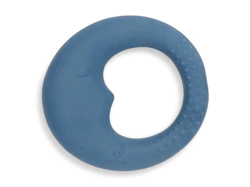 Teething Ring Rubber Moon - Jeans Blue - Petitpyla