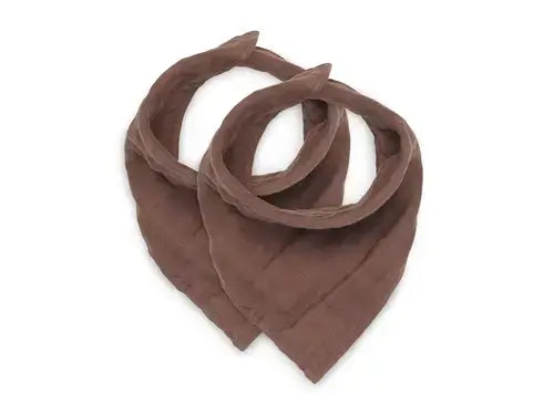 Bib Bandana Wrinkled Cotton - Chestnut - 2 Pack - Petitpyla