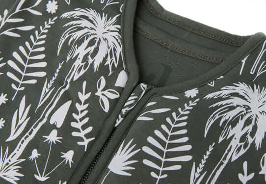Baby Sleeping Bag 4-Seasons 90cm Botanical - Leaf Green - Petitpyla