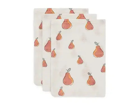 Washcloth Muslin - Pear - 3 Pack - Petitpyla