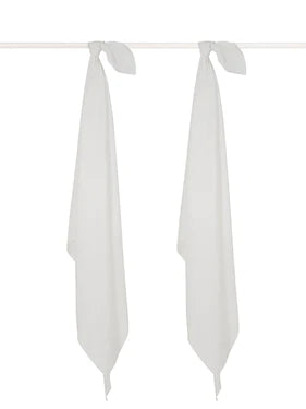 Muslin Cloth Large 115x115cm - White - 2 Pack - Petitpyla