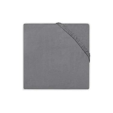 Fitted Sheet Cot Cotton 60x120cm - Dark Grey - Petitpyla