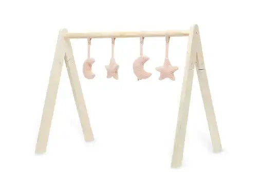 Babygym Toys - Moon - Pale Pink - 4 Pieces - Petitpyla