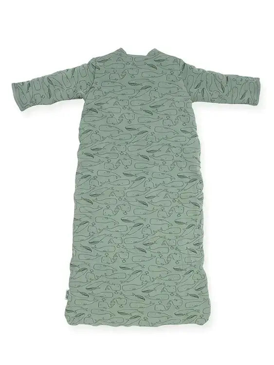 Baby Sleeping Bag 4-seasons 90cm Whales - Ash Green - Petitpyla