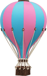 Decorative Air Balloon Turquoise/Light Pink - Petitpyla