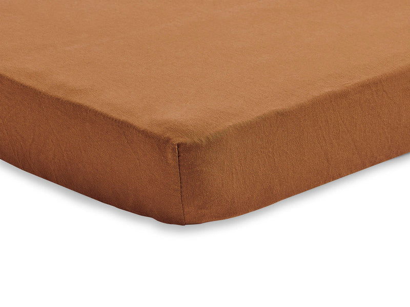 Fitted Sheet Cot Jersey 60x120cm - Caramel - Petitpyla