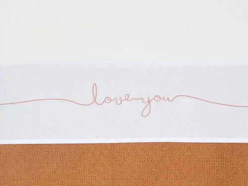 Sheet Crib 75x100cm Love you - Caramel - Petitpyla
