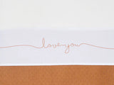 Sheet Crib 75x100cm Love you - Caramel - Petitpyla