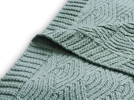 Blanket Cot 100x150cm River Knit - Ash Green - Petitpyla