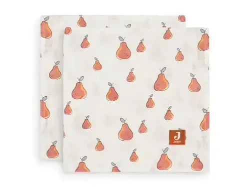 Muslin Cloth Large 115x115cm - Pear - 2 Pack - Petitpyla