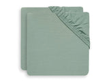 Fitted Sheet Jersey Playpen 75x95cm - Ash Green - 2 Pack - Petitpyla