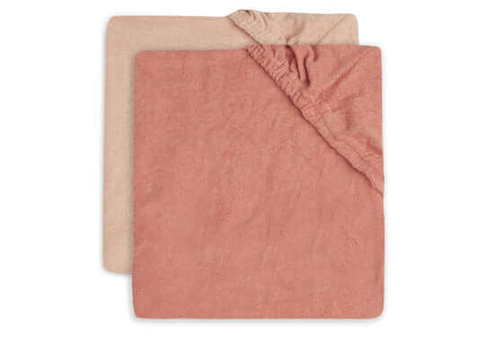Changing Mat Cover Terry 50x70cm - Pale Pink/Rosewood - 2 Pack - Petitpyla