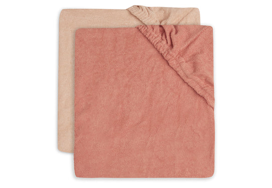 Changing Mat Cover Terry 50x70cm - Pale Pink/Rosewood - 2 Pack - Petitpyla