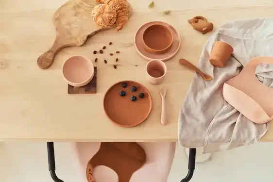 Dinner Set Silicone - Caramel - 4 Pieces - Petitpyla