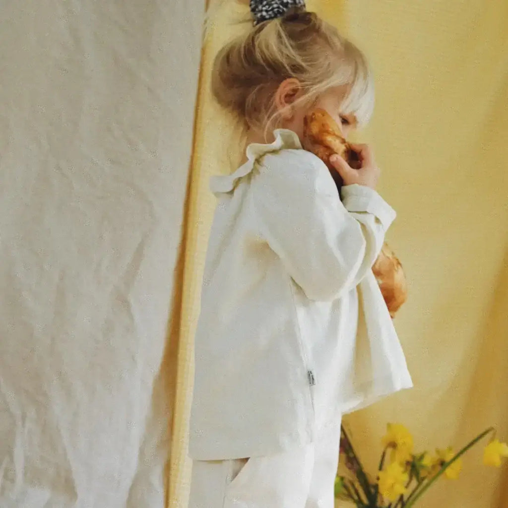 CHARME BLOUSE - Almond milk - Poudre organic - Petitpyla