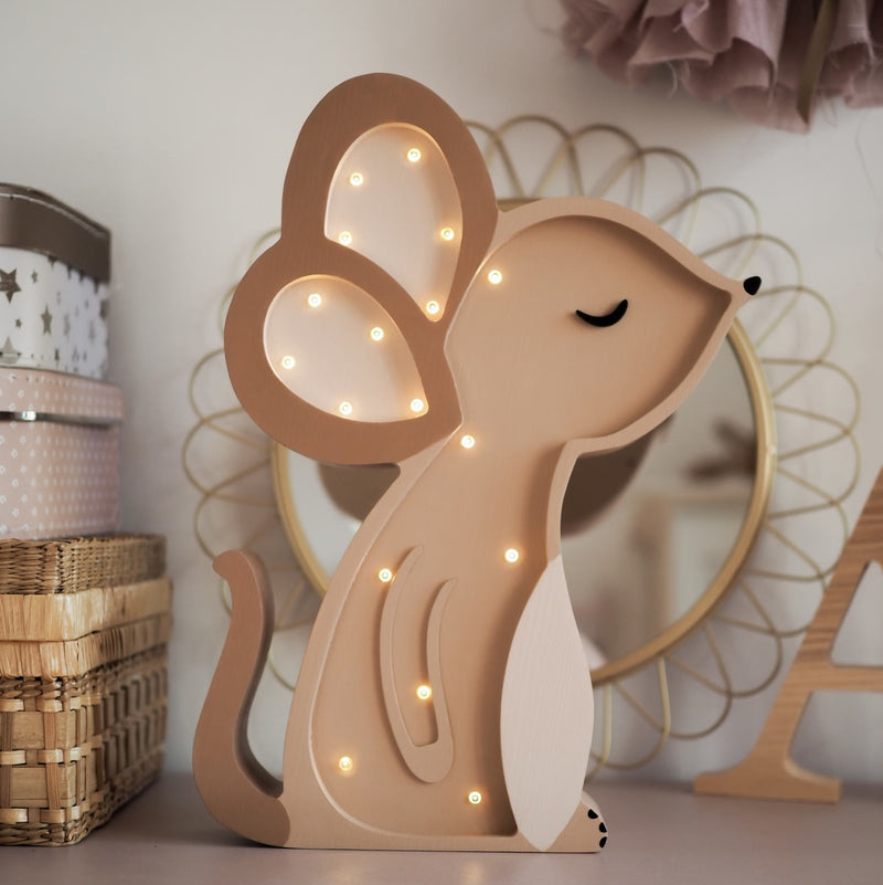 Wooden Mouse Lamp - Petitpyla