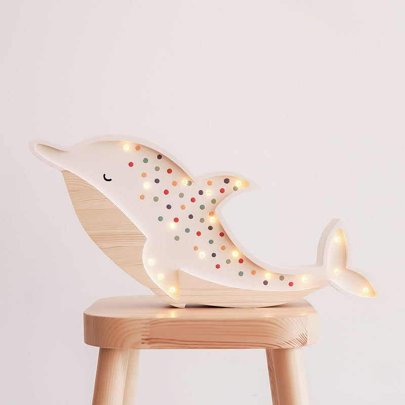 Wooden Dolphin Lamp - Petitpyla