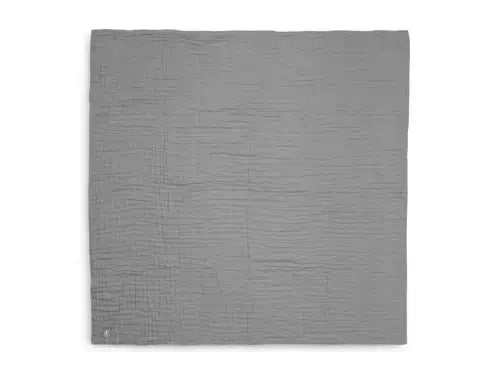 Blanket Cot Wrinkled Cotton 120x120cm - Storm Grey - Petitpyla