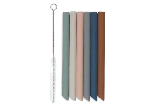 Straws Silicone Multicolour - 6 Pack - Petitpyla