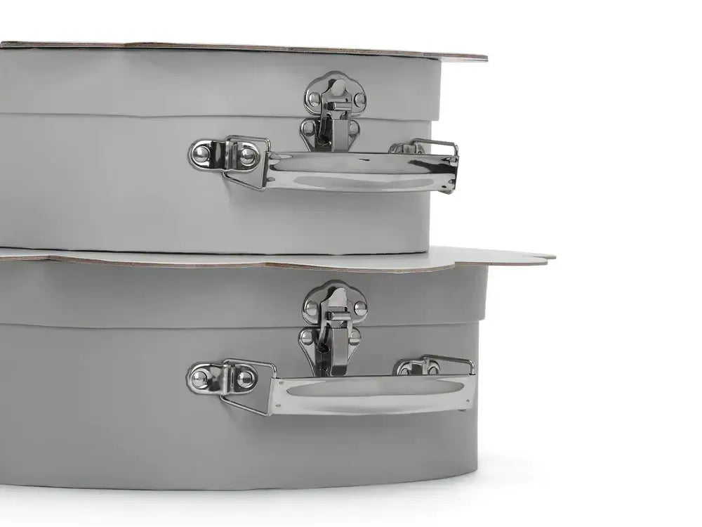 Toy Suitcase Shell Grey - 2 Pack - Petitpyla