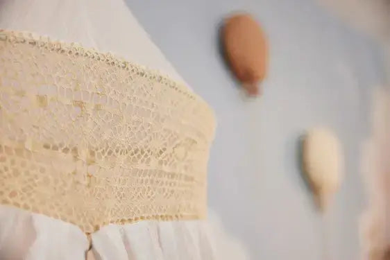 Canopy Vintage 245cm Boho Lace - Ivory - Petitpyla