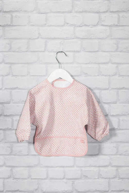 Bib Waterproof with Sleeves - Pale Pink - Petitpyla
