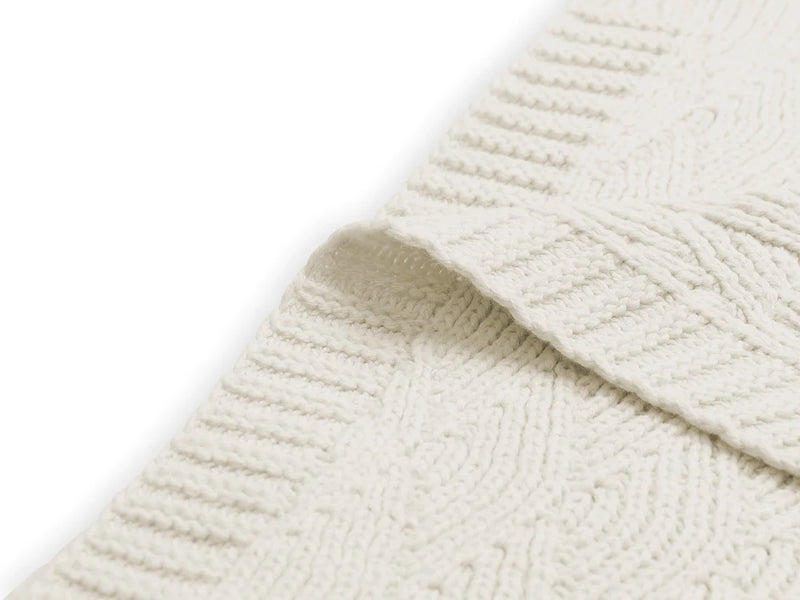 Blanket Cot 100x150cm River Knit - Cream White - Petitpyla