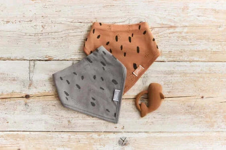 Slab Bandana Spot - Storm Grey/Caramel - 2-Pack - Petitpyla